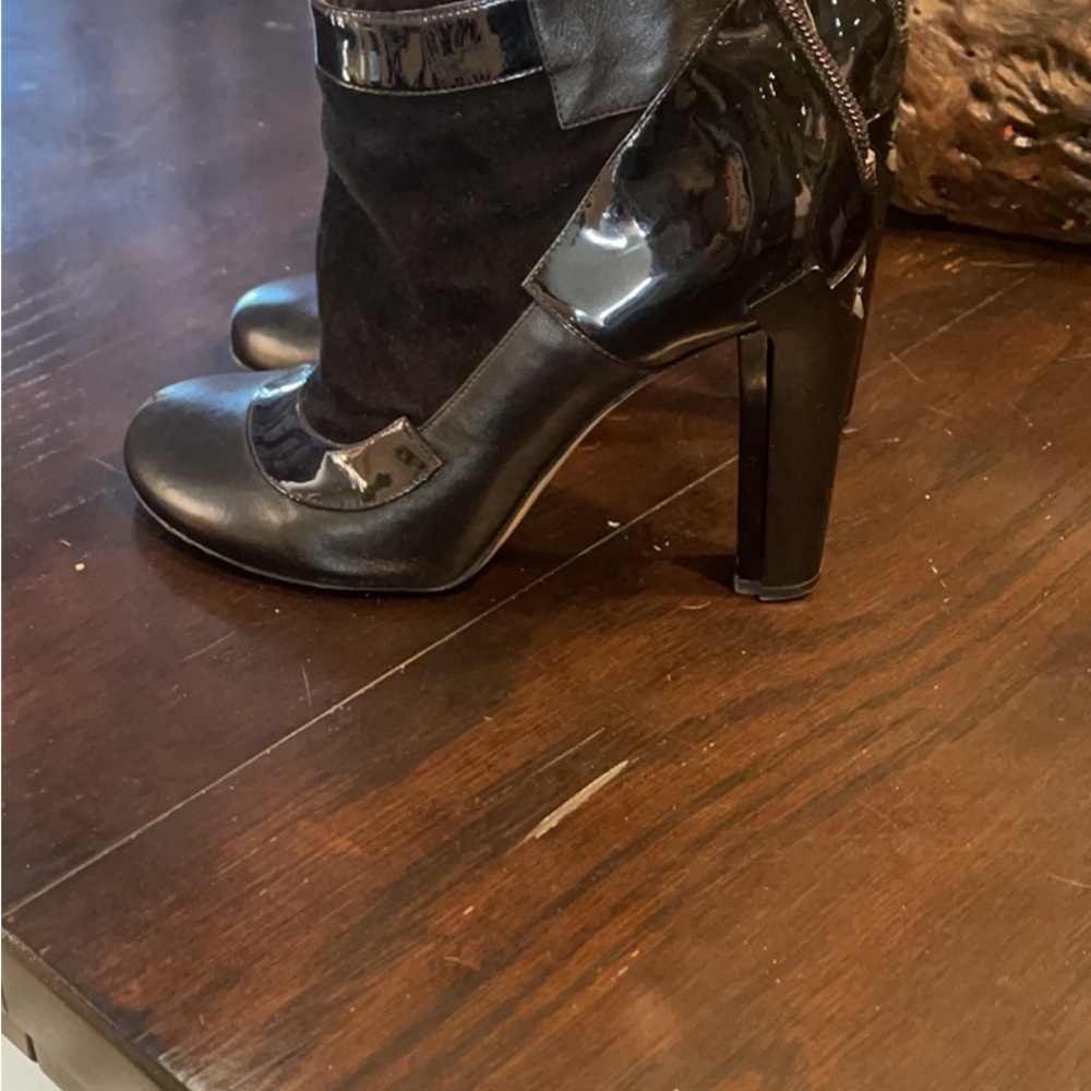 Black Chanel boots ankle boots